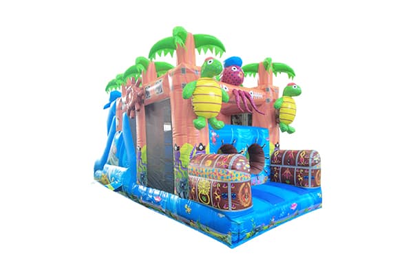 Custom-sized pirate inflatable play set