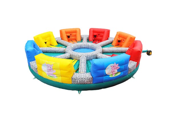 Inflatable hippo chow down