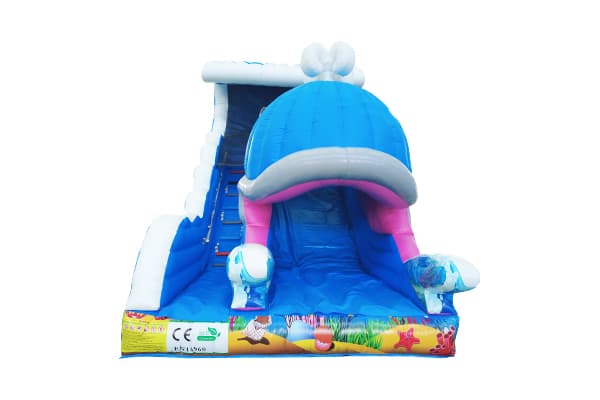 Custom logo inflatable whale slide