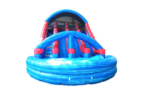 Wholesale blue marble theme water slide supplier