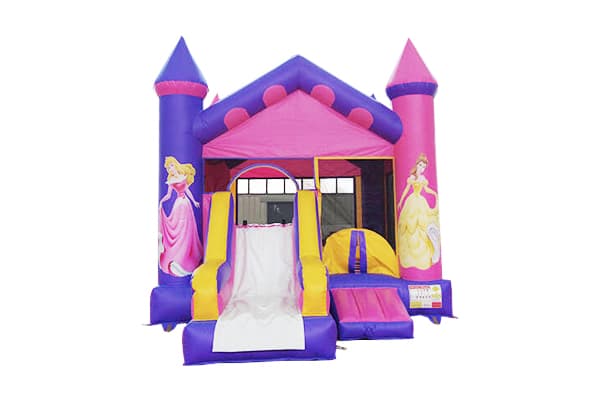 Export-ready commercial moonwalk slide combo