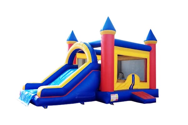 bounce house with oversized slide