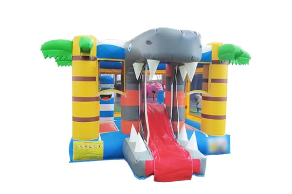 custom shark inflatable jumping castle