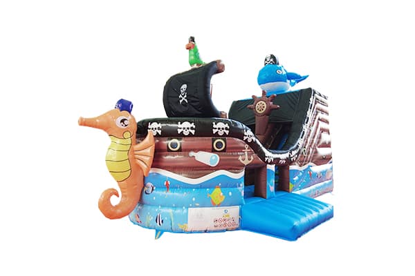 pirate ship bouncer with slide