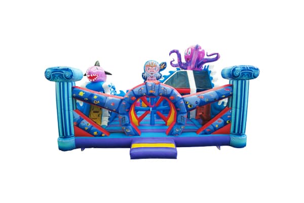 undersea inflatable playground with slide