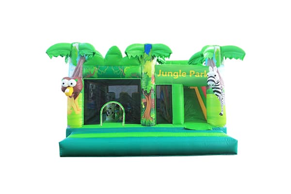 Commercial jungle inflatable jump and slide combo for sale