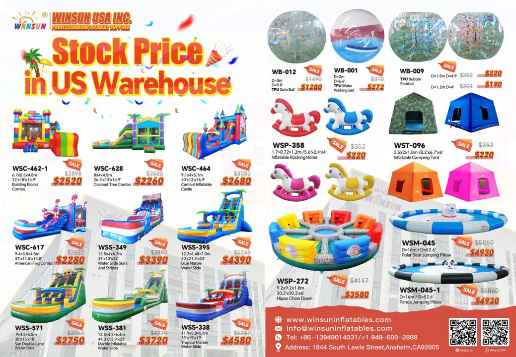 US warehouse inflatable slide