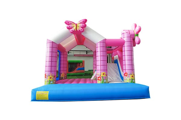 butterfly theme bounce house and slide