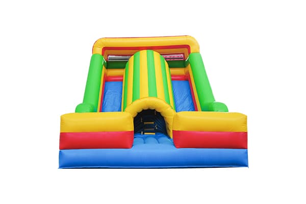 dual lane inflatable dry slide with climbing tunnel