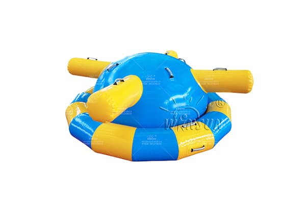 Airtight inflatable aqua spinning top