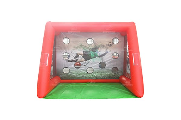 Commercial inflatable soccer shootout game