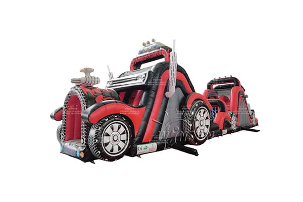 Crazy Racing Car Inflatable Obstacle Course