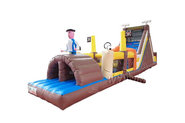 Custom logo pirate warrior race inflatable course supplier