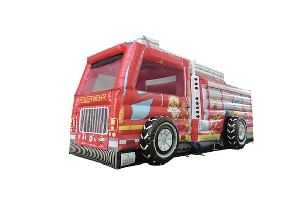 Fire truck inflatable obstacle course commercial grade