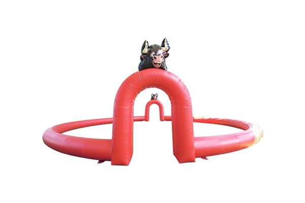 Red Inflatable Bullfighting Arena for Commercial Use