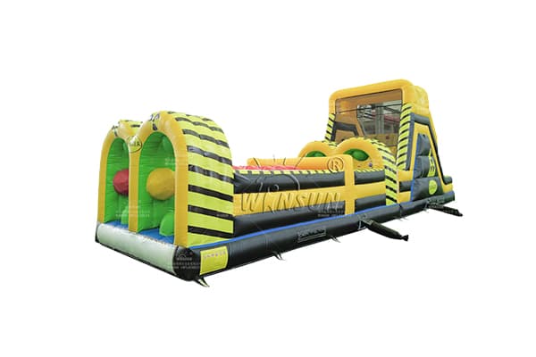 Toxic Zone inflatable obstacle course commercial dual lane