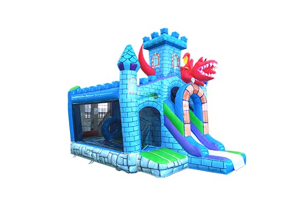 Dragon Theme Inflatable Bounce House with Slide
