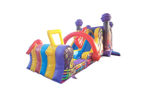 Music Bar inflatable bounce house with dual lane slide