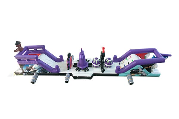 Pirate ship inflatable water obstacle course