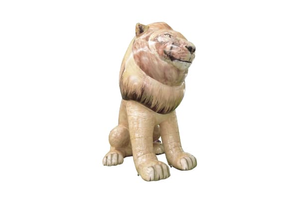 inflatable lion with long tail