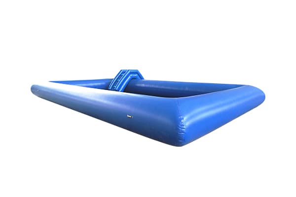 Commercial grade inflatable swimming pool with built-in steps