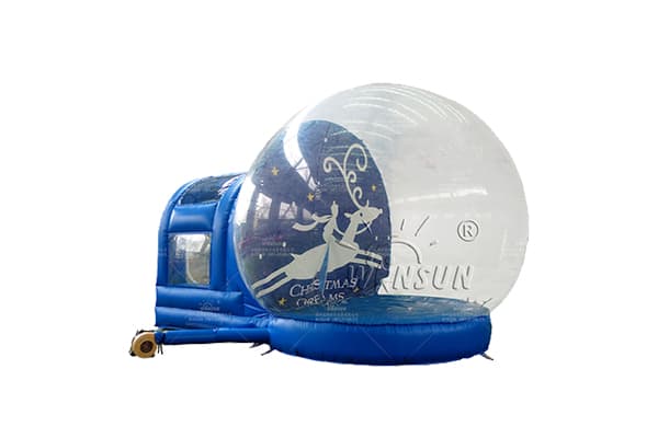 North American safety standard large Christmas inflatable snow globe