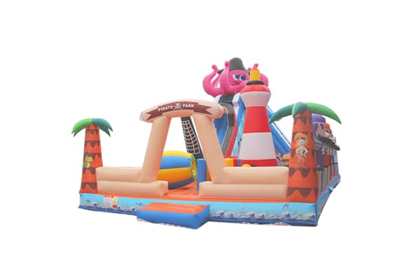 WINSUN giant pirate ship inflatable playground commercial