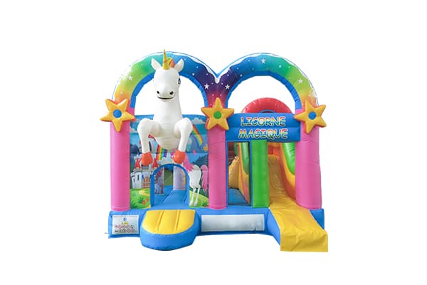 WINSUN unicorn inflatable combo jump 15x13 ft