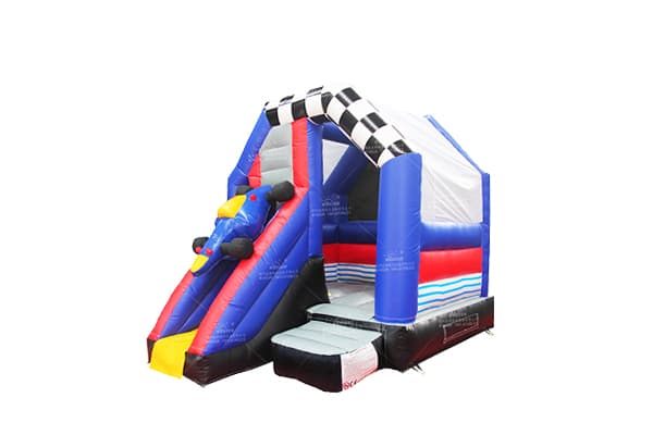 Commercial grade race car inflatable combo bounce house