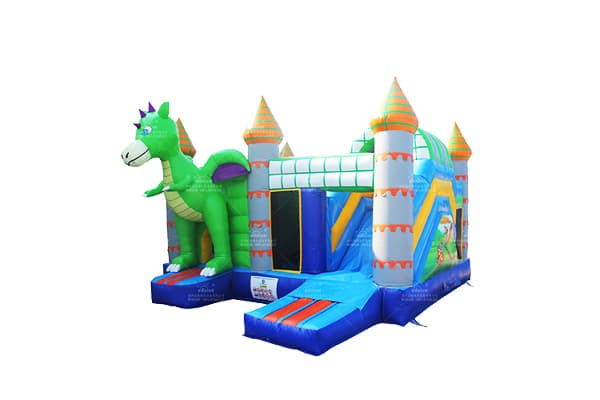 WINSUN dinosaur inflatable bounce house with slide commercial