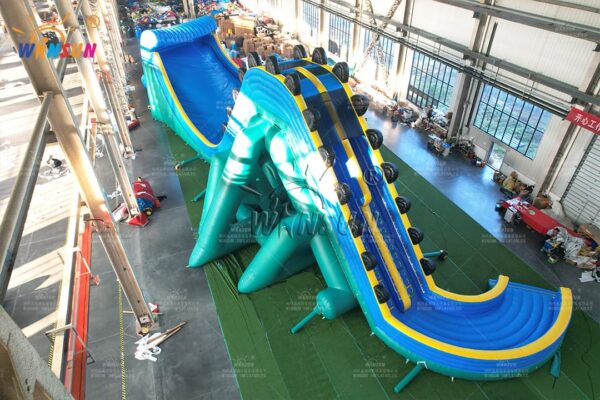B2B crocodile inflatable water park obstacle course supplier