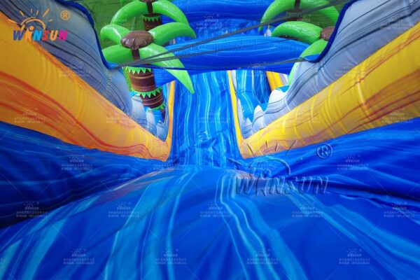 Commercial PVC blue marble water slide for resorts