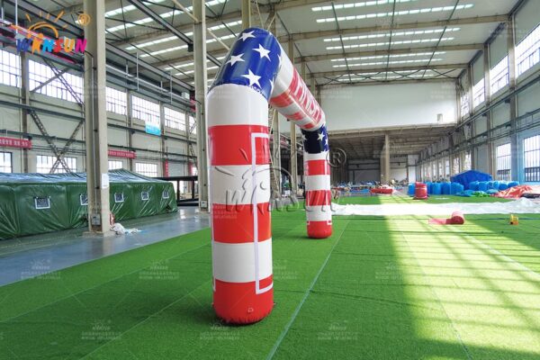 Commercial-grade patriotic air arch for races and events