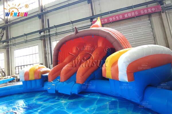 Custom octopus water slide for resorts and hotels
