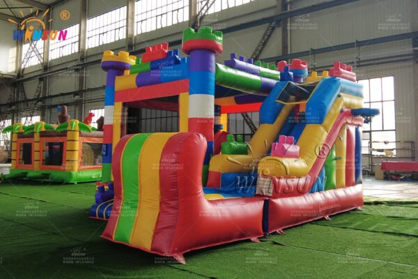 Custom-sized inflatable Lego blocks for shopping malls