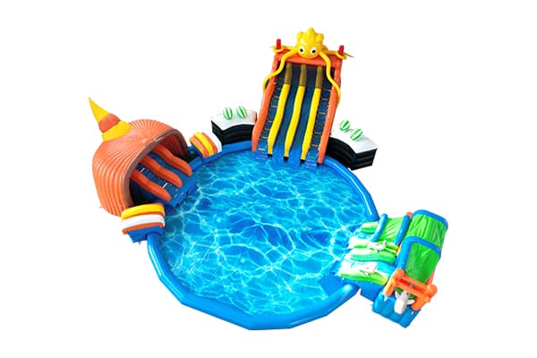 Durable PVC octopus inflatable slide for water parks
