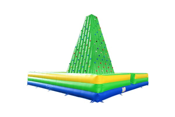 Durable inflatable rock climbing challenge course