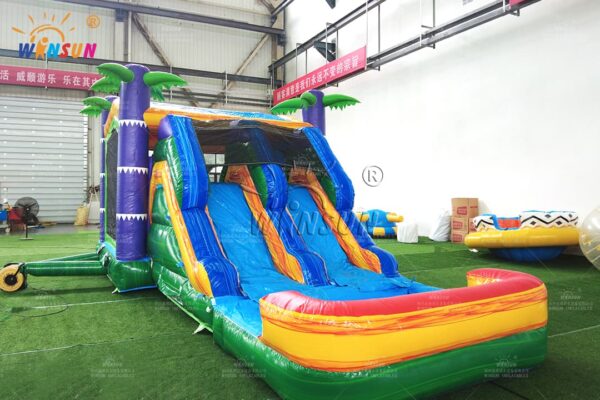 Heavy-Duty Coconut Theme Water Slide Combo for Amusement Parks