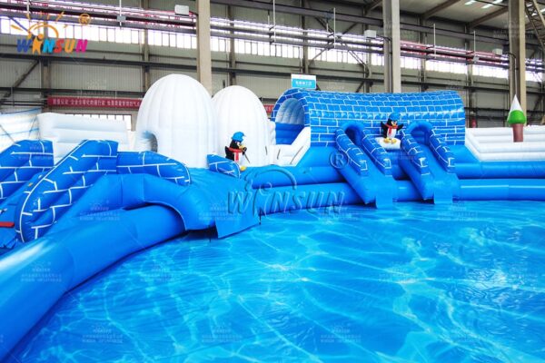 Ice world inflatable combo unit
