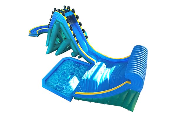 Inflatable crocodile aqua park with splash pool for adults