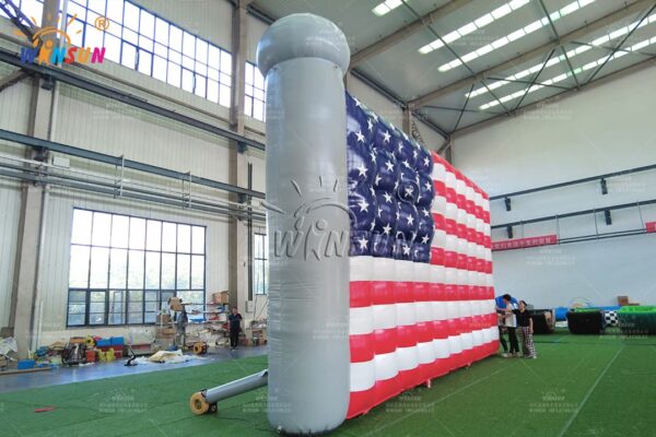 Patriotic giant inflatable flag for political rallies