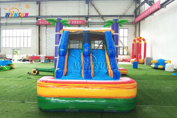 Wholesale Coconut Tree Dual Slide Inflatable Bounce House Supplier