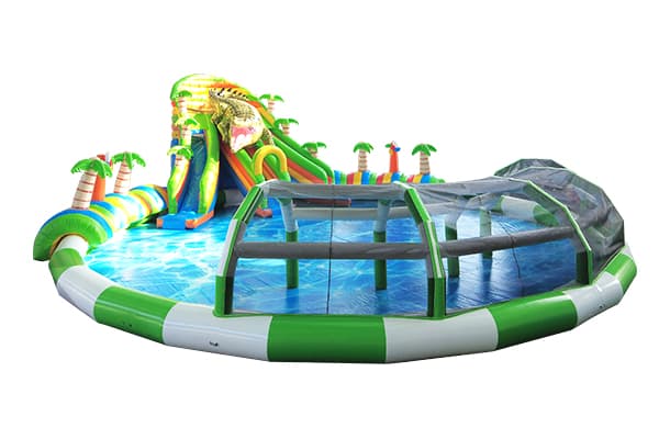 Wholesale crocodile inflatable water park for rental businesses