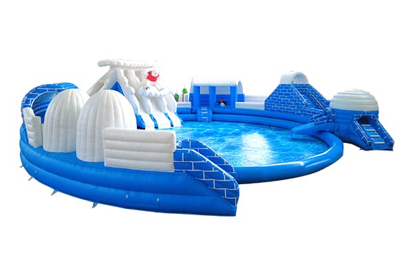 Wholesale polar bear theme inflatable water park supplier