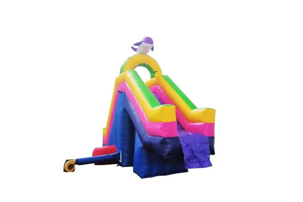 Shark-Themed Inflatable Pool Slide with Climbing Lane for Frame Pools
