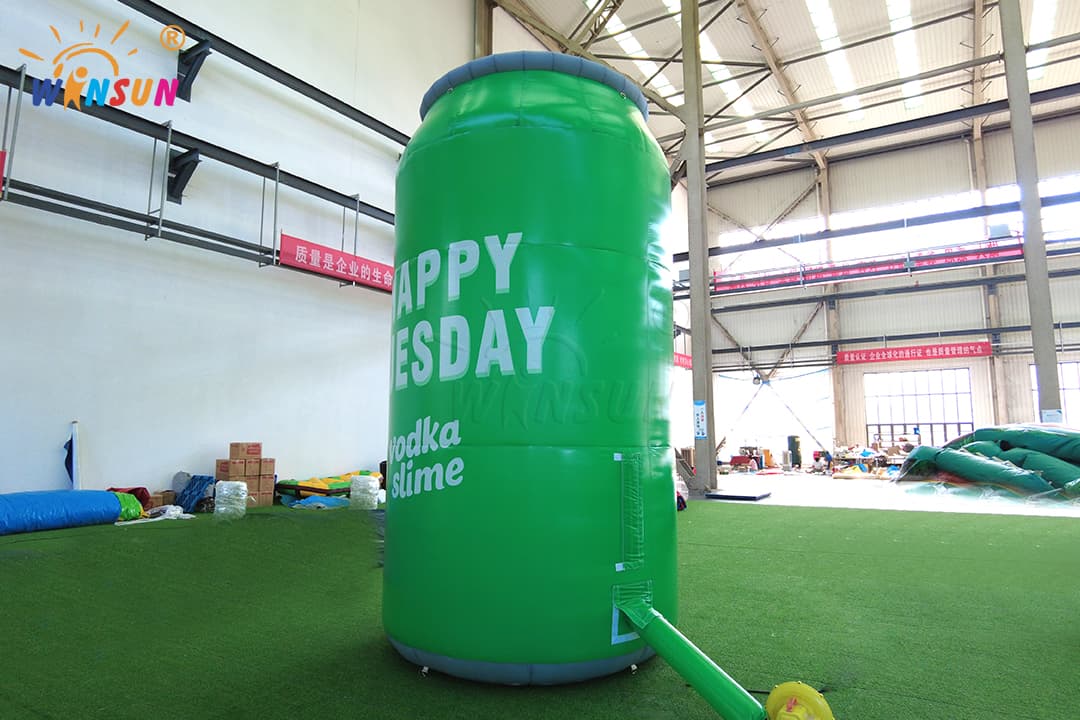 Durable Tarpaulin Inflatable Beverage Can for Outdoor Use