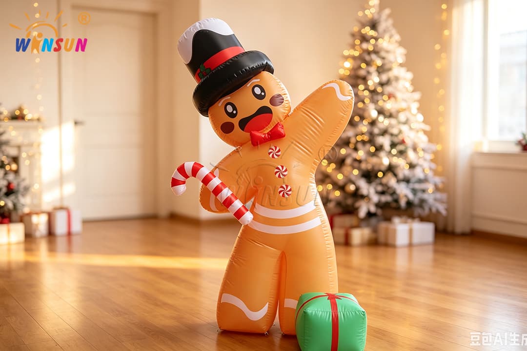 Christmas inflatable with built-in air blower
