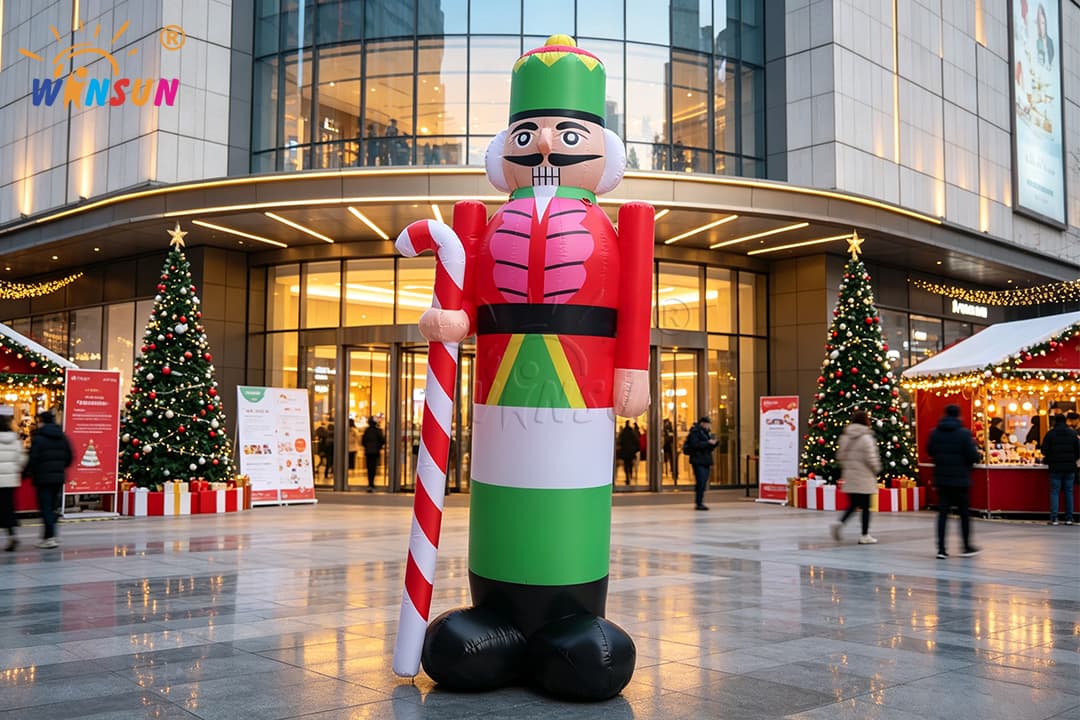 Giant Holiday Inflatable Nutcracker Statue