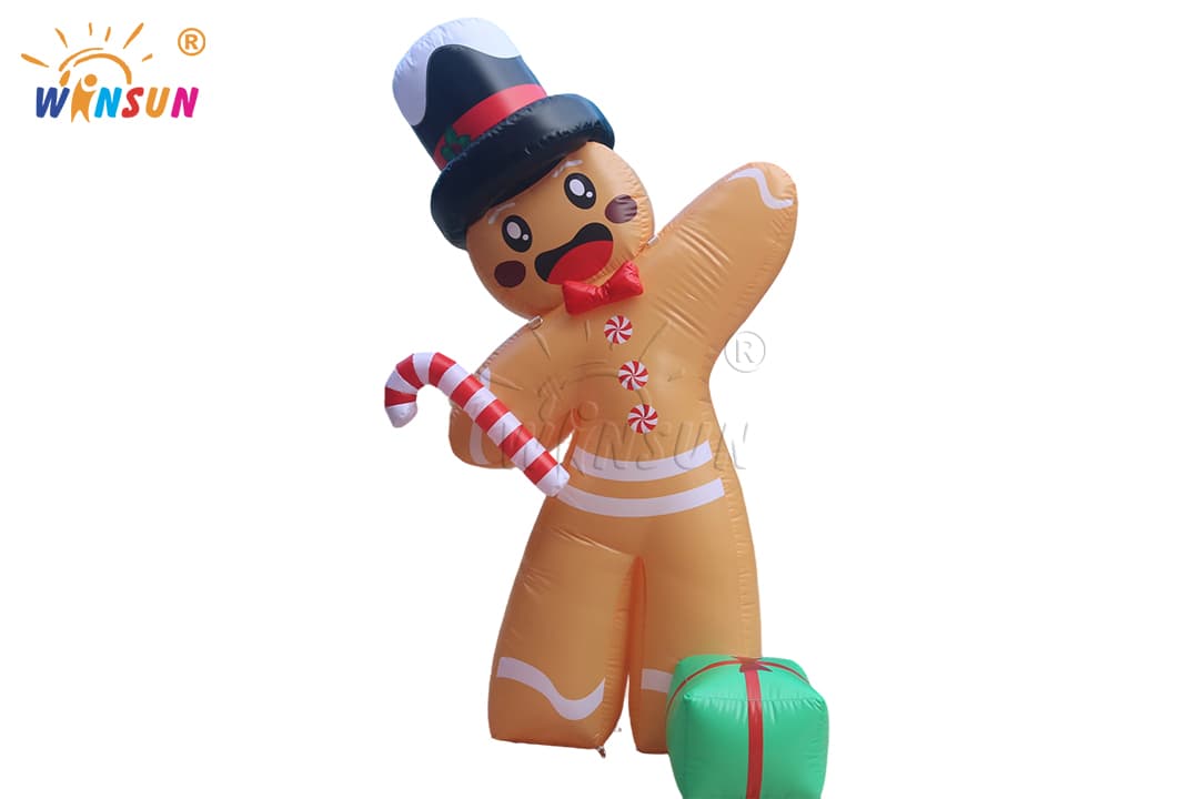 Giant inflatable gingerbread man for shopping mall