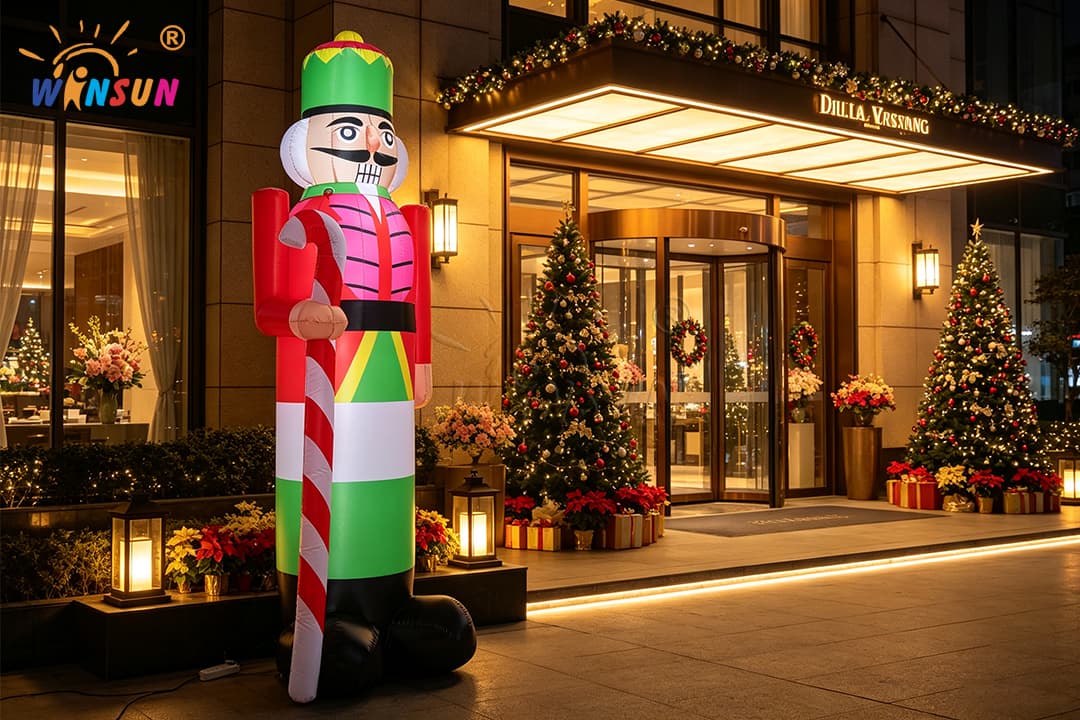 Inflatable Christmas Soldier with LED Lights